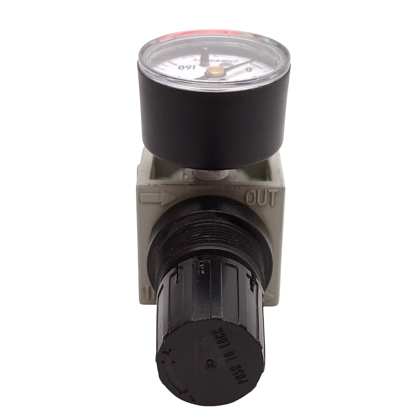Used Numatics P14B-02G FlexiBlock FRL Pneumatic Regulator, 0-125psig Set, 1/4in NPTF