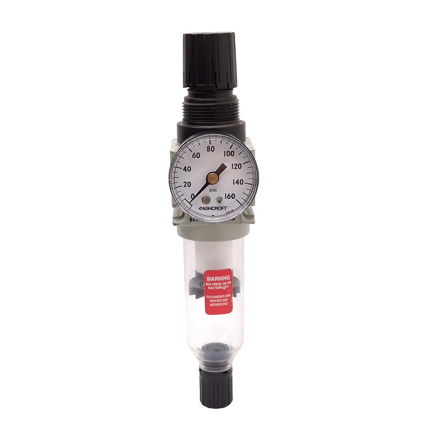 Used Numatics P14B-02G FlexiBlock FRL Pneumatic Regulator, 0-125psig Set, 1/4in NPTF