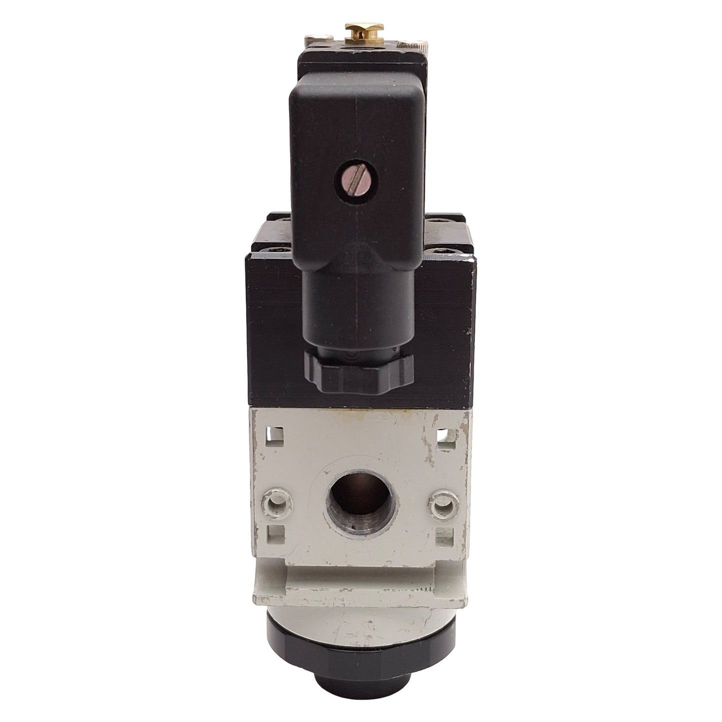 Used Numatics S14E-02BK Solenoid Quick Exhaust Valve, 40-150psi 1/8in NPTF 24VDC Coil