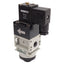 Used Numatics S14E-02BK Solenoid Quick Exhaust Valve, 40-150psi 1/8in NPTF 24VDC Coil