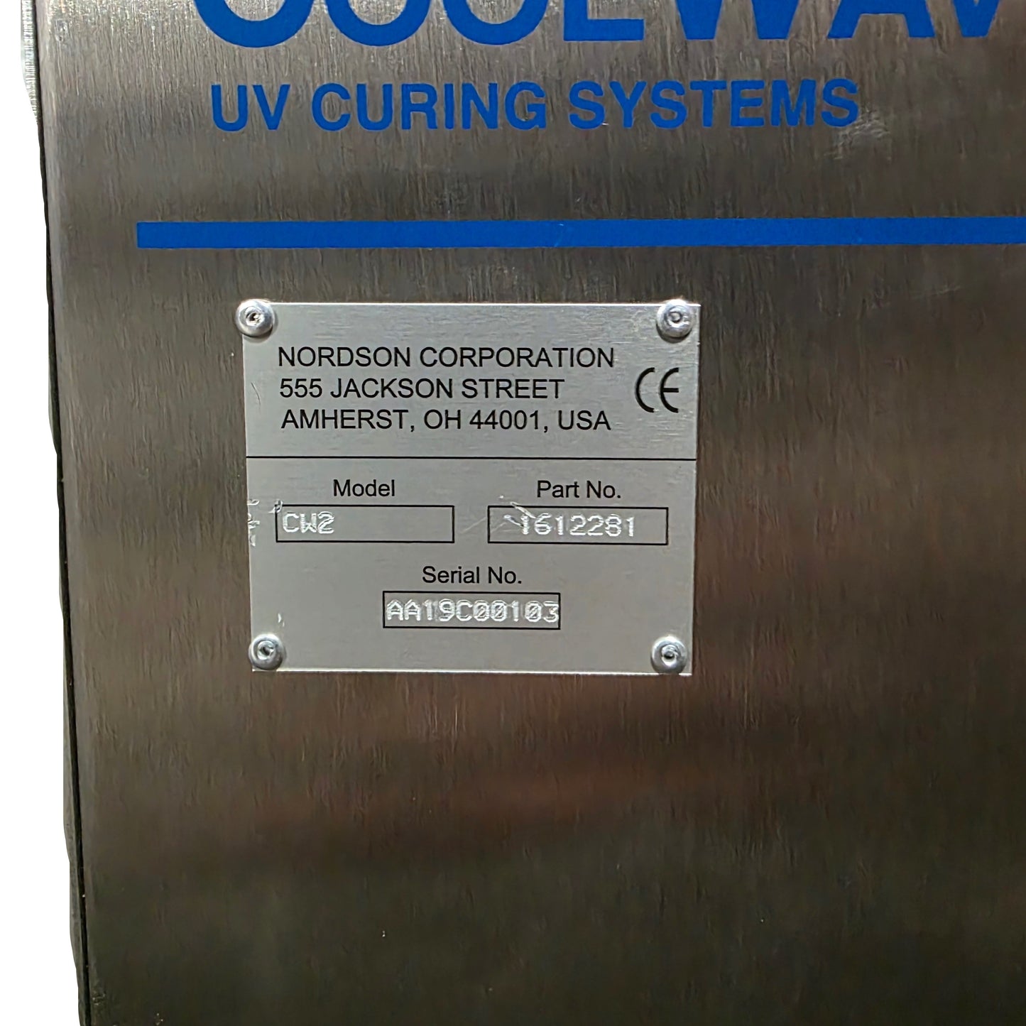 Used Nordson MPS2-410V Coolwave 2 UV Curing System Controller With CW2 Lamphead