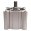 Used SMC NCDQ2A80-25DMZ Compact Cylinder, ø80mm Bore, 25mm Stroke, 145psi, 3/8in NPT