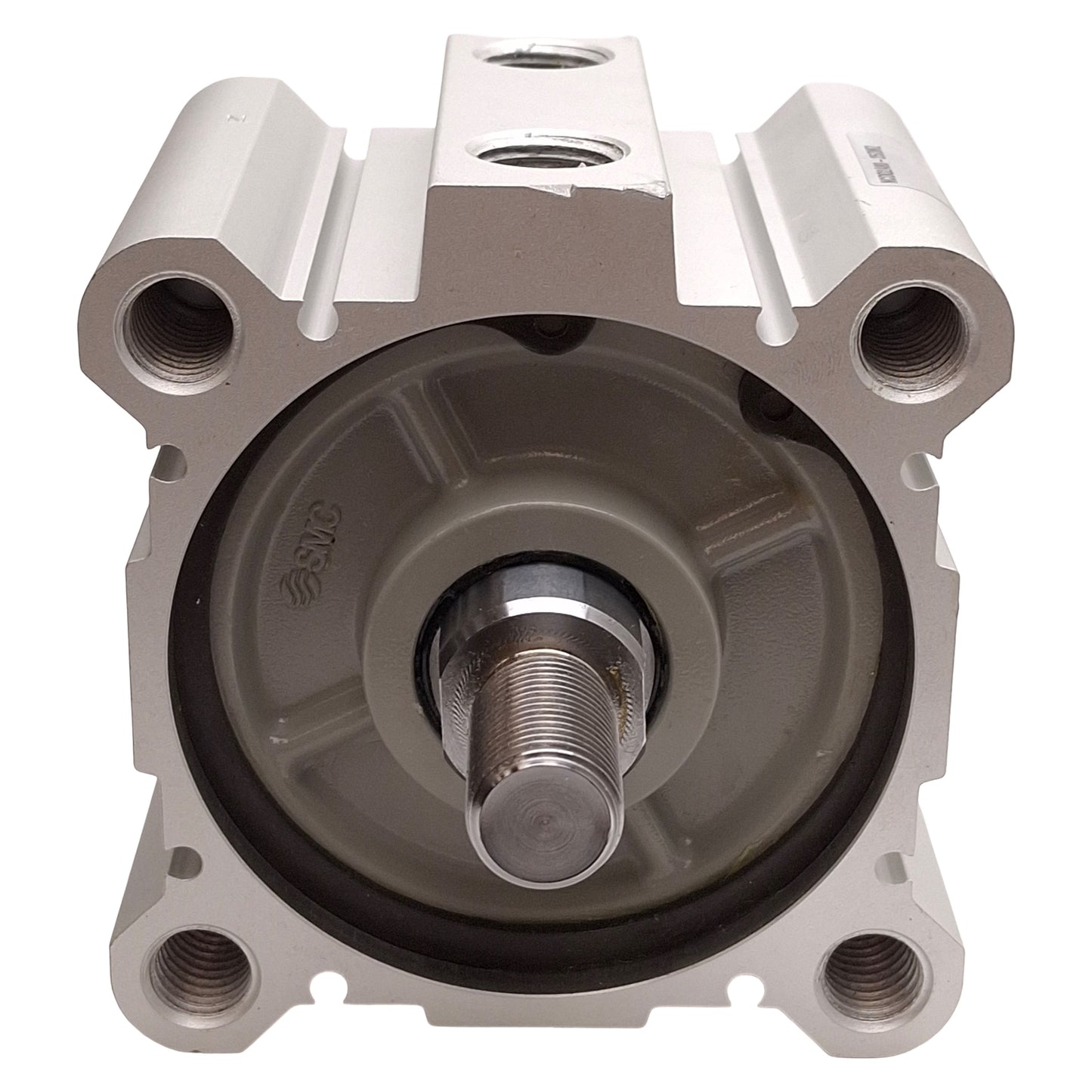 Used SMC NCDQ2A80-25DMZ Compact Cylinder, ø80mm Bore, 25mm Stroke, 145psi, 3/8in NPT