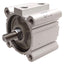 Used SMC NCDQ2A80-25DMZ Compact Cylinder, ø80mm Bore, 25mm Stroke, 145psi, 3/8in NPT