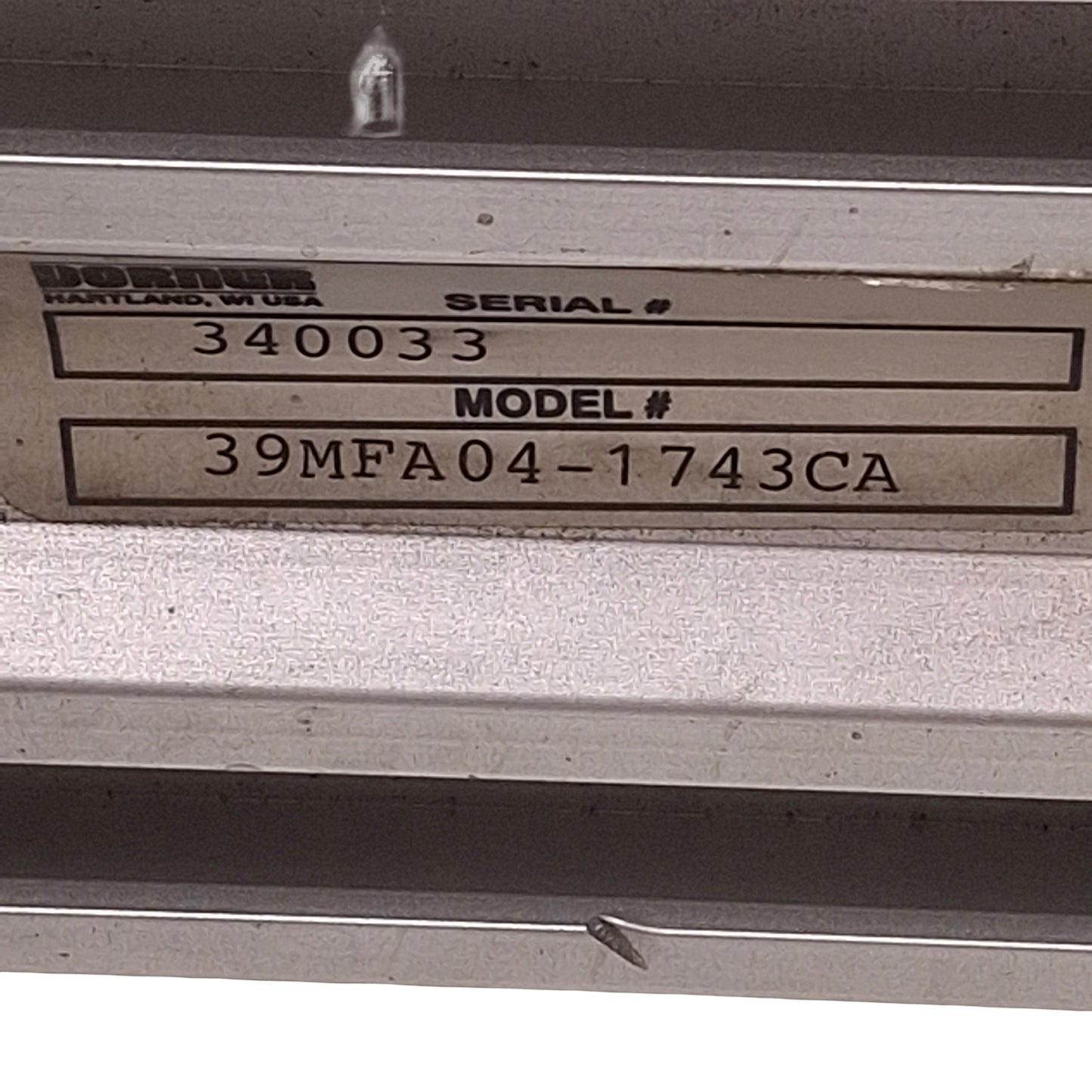 Used Dorner 39MFA04-1743CA Conveyor Support Legs For 2200 & 3200 Series Systems