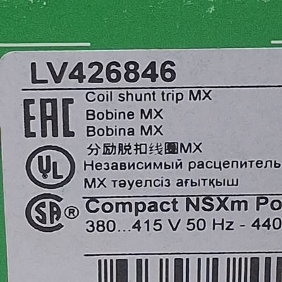 New Schneider Electric LV426846 Shunt Trip Release, 380-415VAC/440-480VAC Control