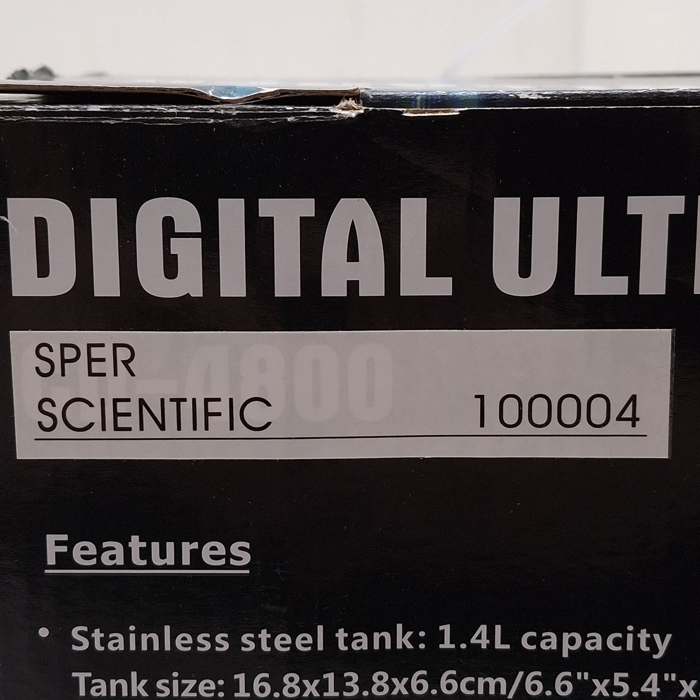 New – Open box Sper Scientific 100004 Ultrasonic Cleaner Bath, 1.4L, 42kHz, 90-480s, 100-120VAC