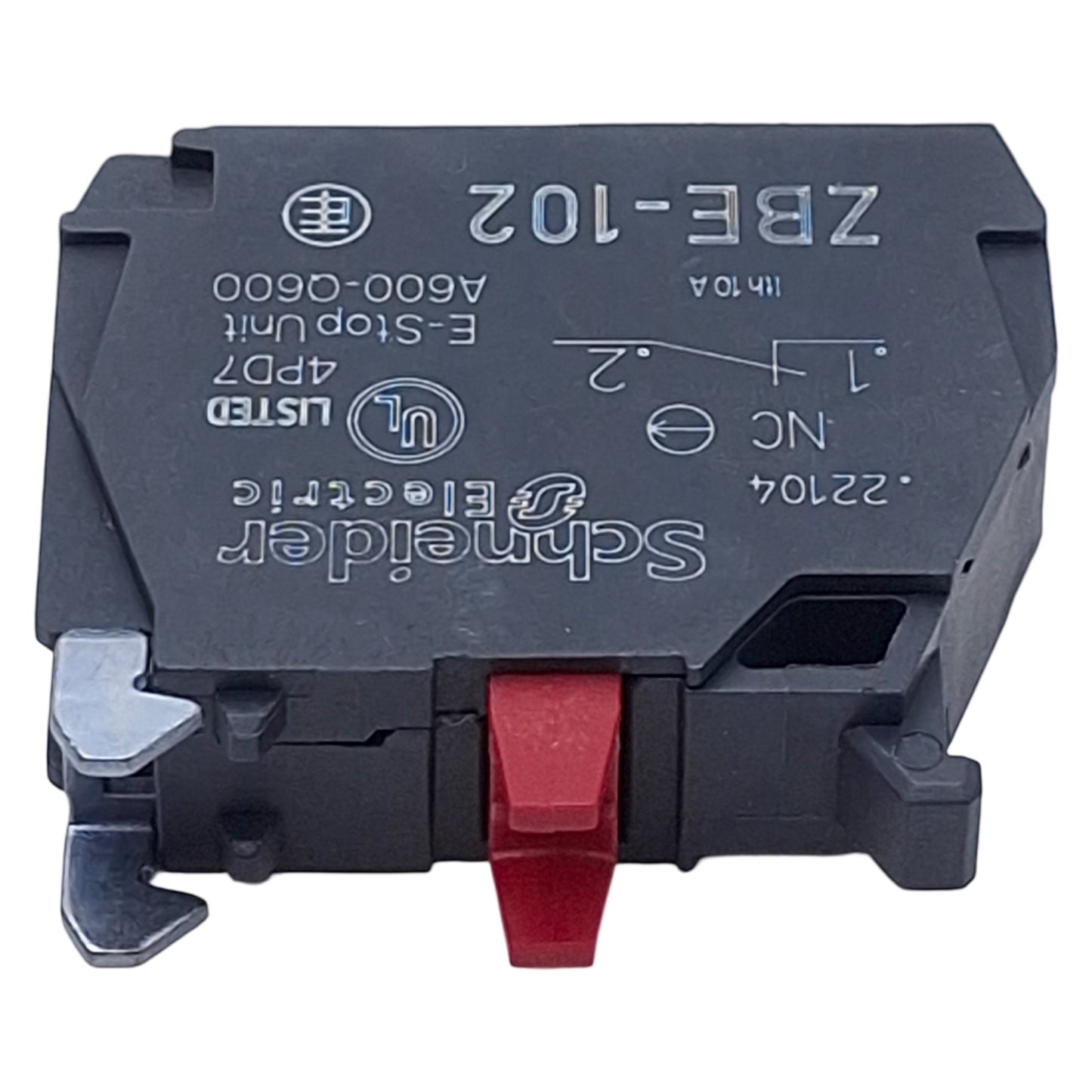 New Lot of 5 Schneider Electric ZBE102 Switch Contact Block, NC, 10A 600V, 22mm