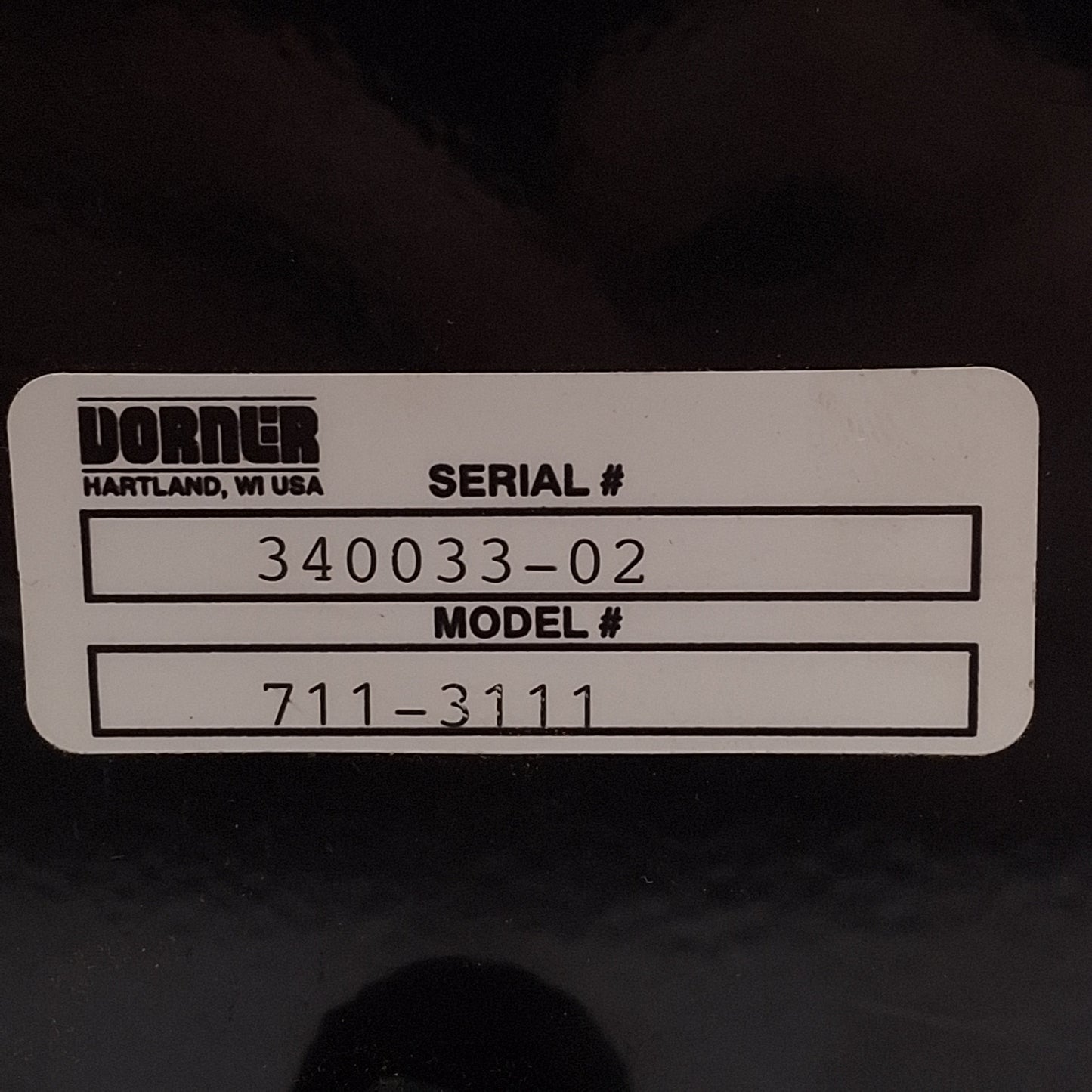 Used Dorner 711-3111 impac 100 Conveyor Speed Controller, 0.4kW / 0.5HP, 100-120VAC