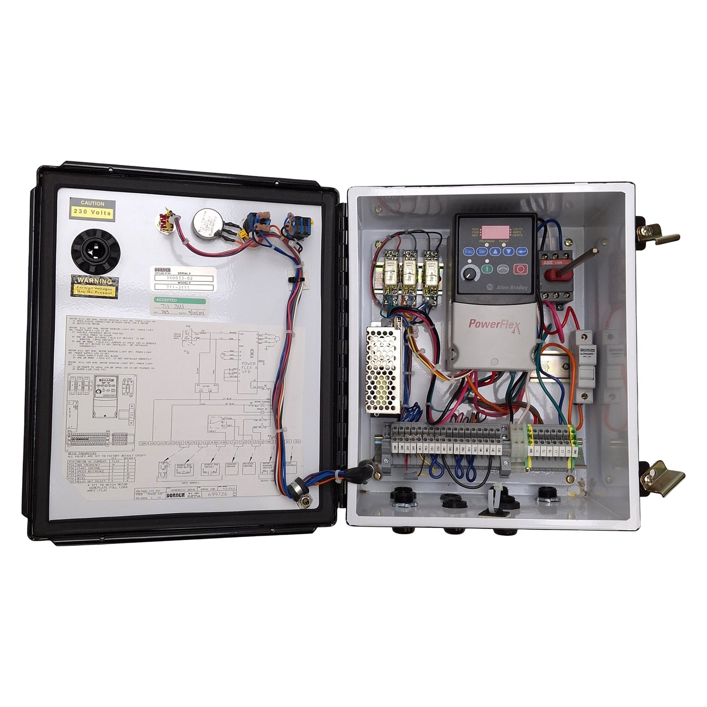 Used Dorner 711-3111 impac 100 Conveyor Speed Controller, 0.4kW / 0.5HP, 100-120VAC