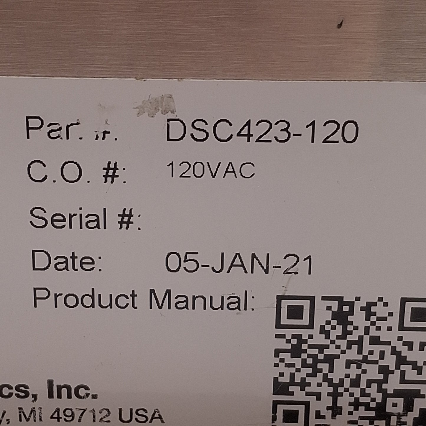 Used Industrial Magnetics DSC423-120 Surface Demagnetizer 120VAC, 3x4.5in Demag Area