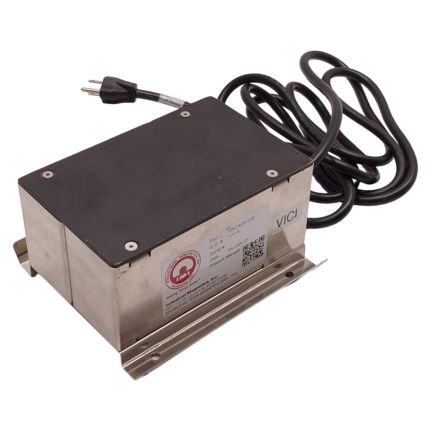 Used Industrial Magnetics DSC423-120 Surface Demagnetizer 120VAC, 3x4.5in Demag Area