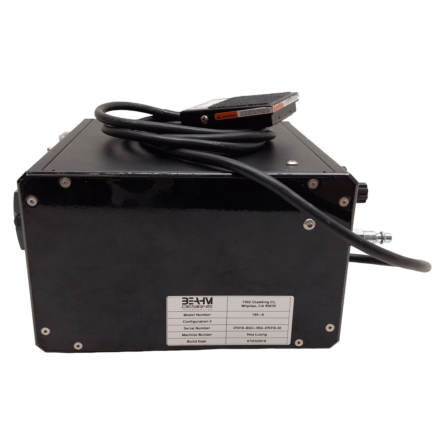 Used Beahm 185-A Standard Hot Air System, 200-750°F, ø0.250in x 0.075in W, 120/240VAC