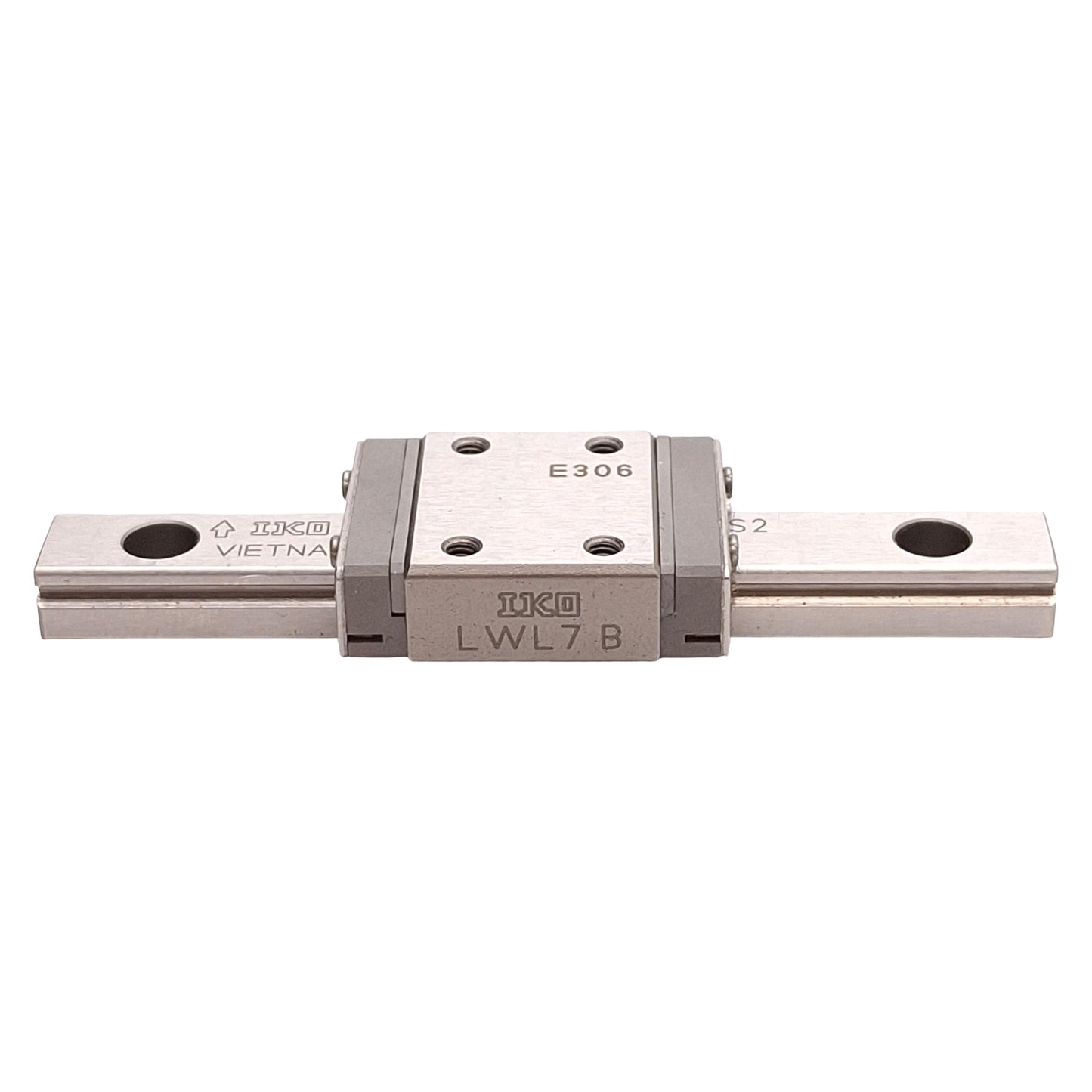 Used IKO LWL7B Linear Guide Assembly, 59mm Rail, 23.5mm x 17mm Carriage, 1330N Load