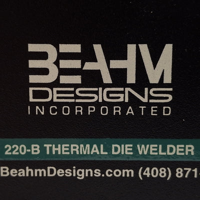 Used Beahm 220-B Thermal Die Bonder, 200-500°F, 100-125PSI, 1-9999sec Timer, 120VAC