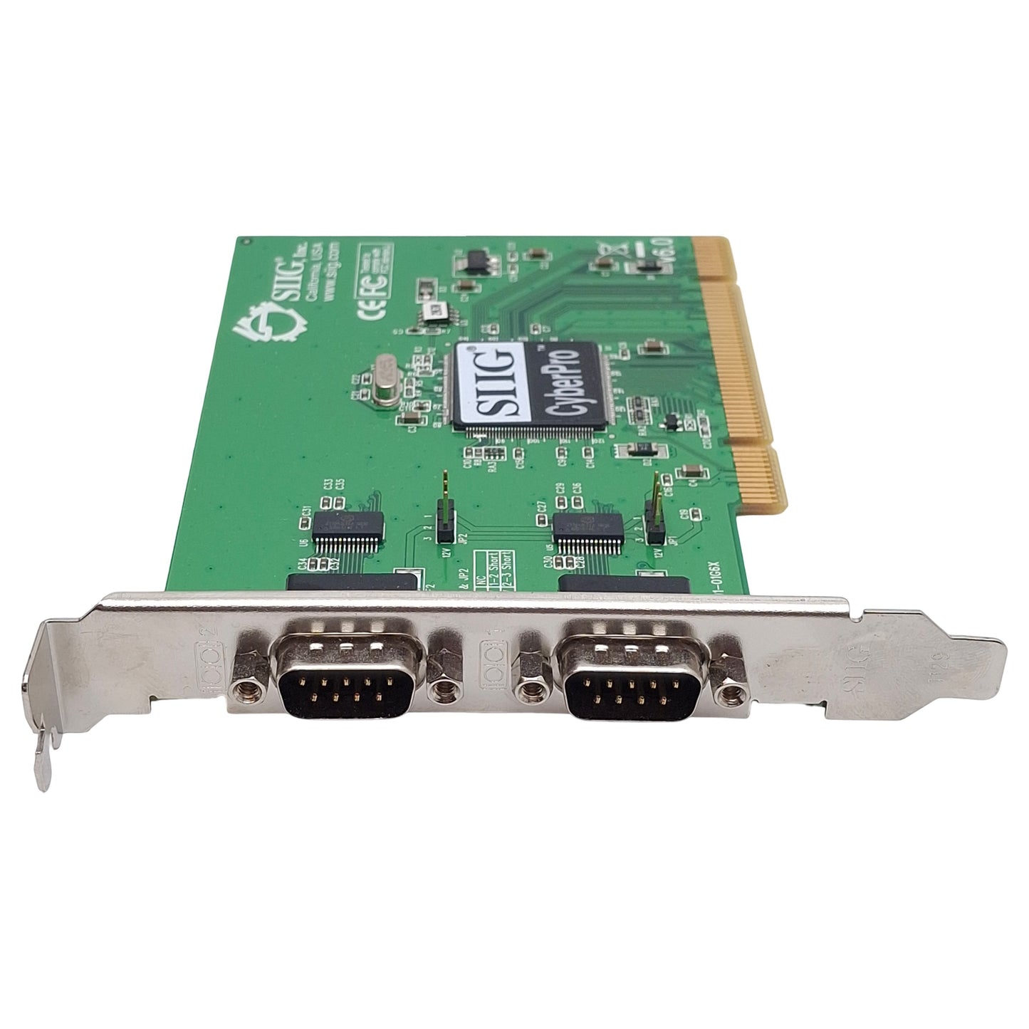 Used SIIG JJ-P02012-S6 CyberSerial Dual PCI I/O Card, 32-/64-Bit, 3.3/5 PCI, RS232