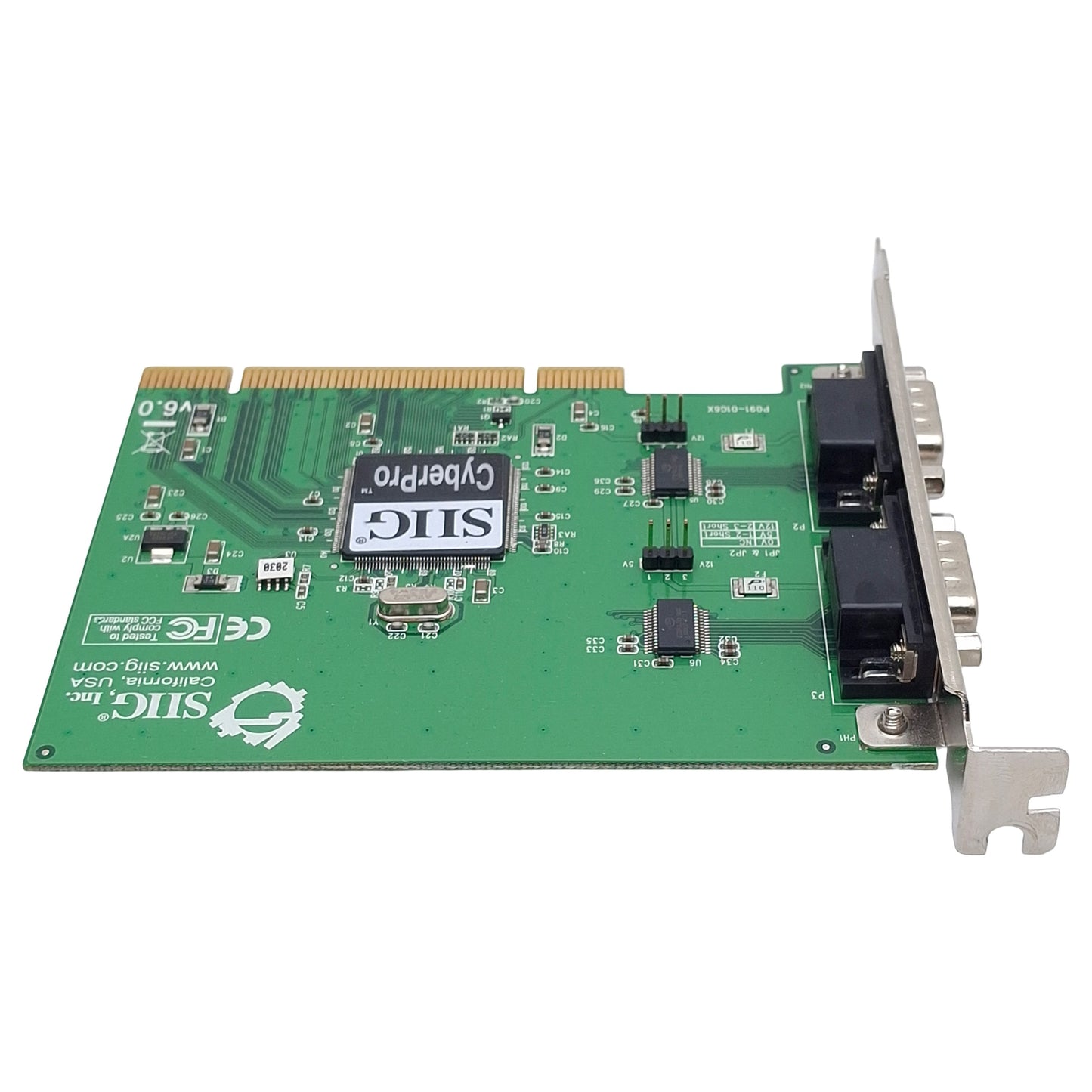 Used SIIG JJ-P02012-S6 CyberSerial Dual PCI I/O Card, 32-/64-Bit, 3.3/5 PCI, RS232