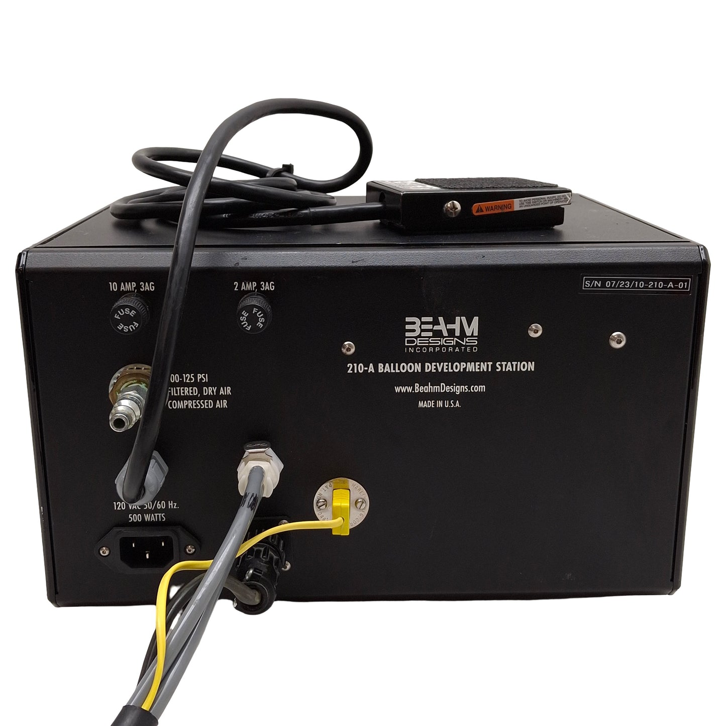Used Beahm 210-A Balloon Development Station, 200-750°F, 0.500 W x 0.200 D, 120VAC