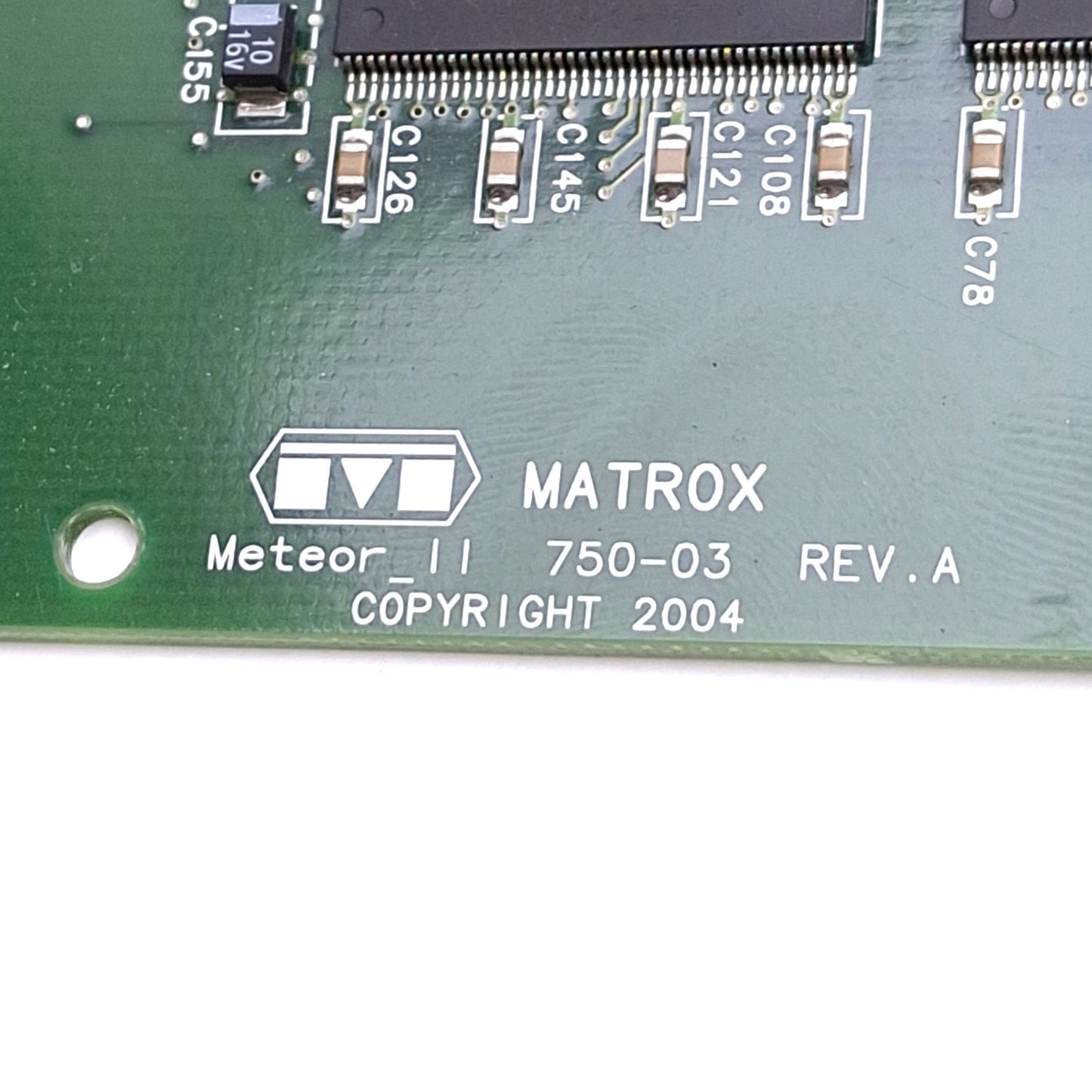 Used Matrox 63039620278 Meteor-II 750-03 Frame Grabber Card, PCI, BNC, 44-Pin D-Sub
