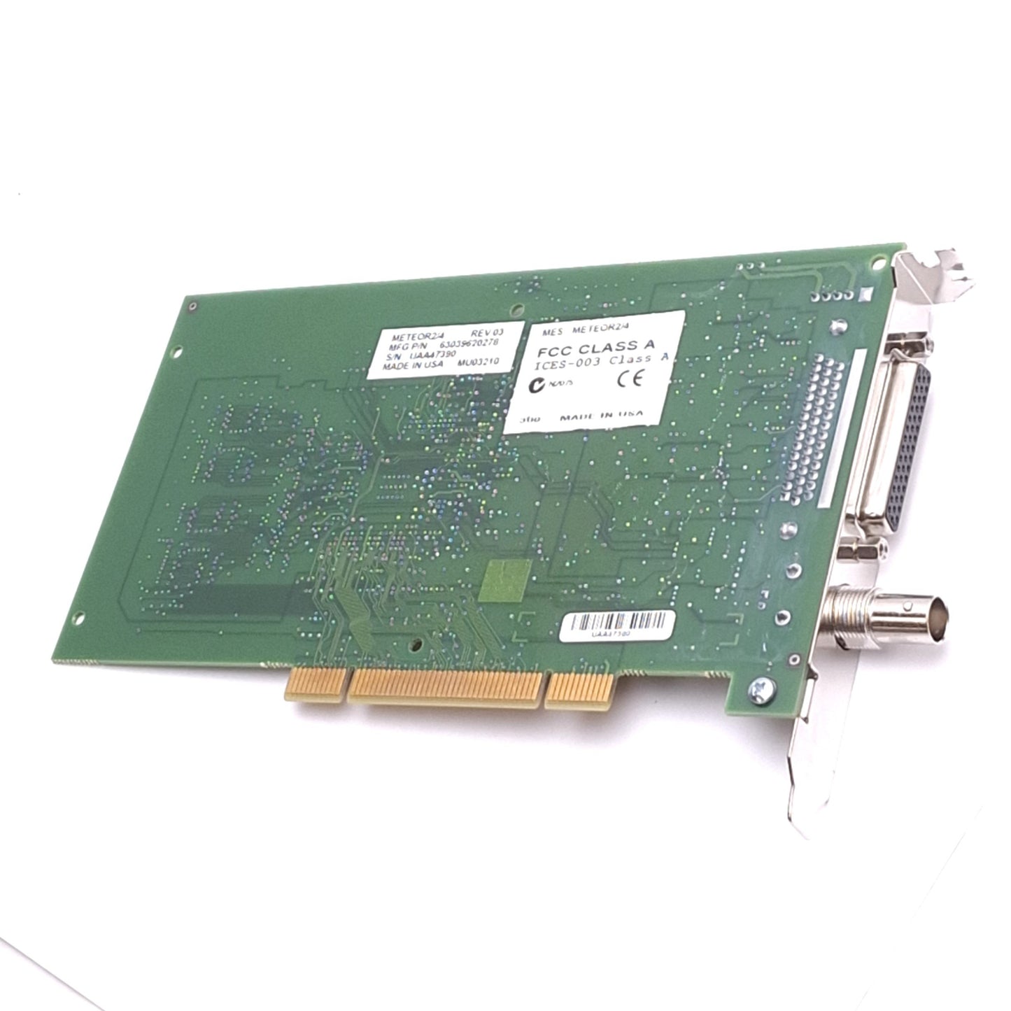 Used Matrox 63039620278 Meteor-II 750-03 Frame Grabber Card, PCI, BNC, 44-Pin D-Sub