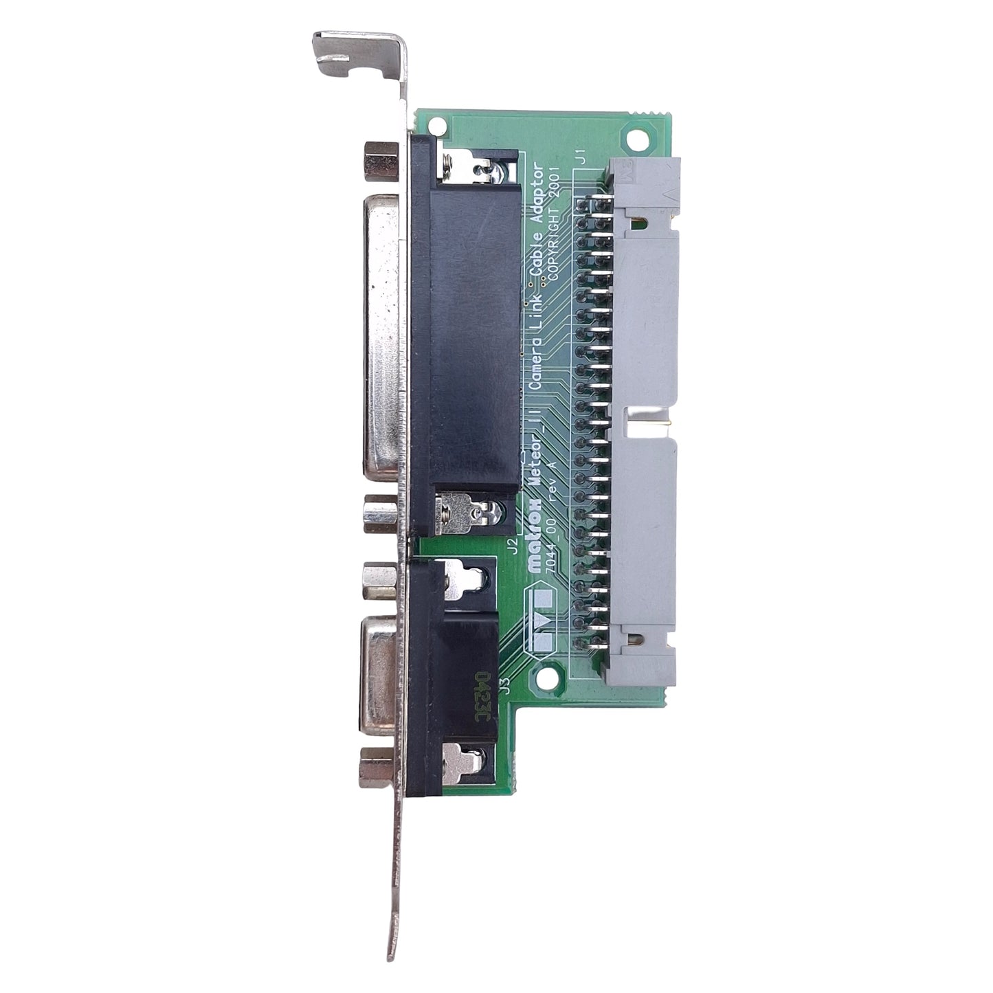 Used Matrox METEOR2-CL/32 Camera Link PCI Frame Grabber Card w/ IO Expansion Card