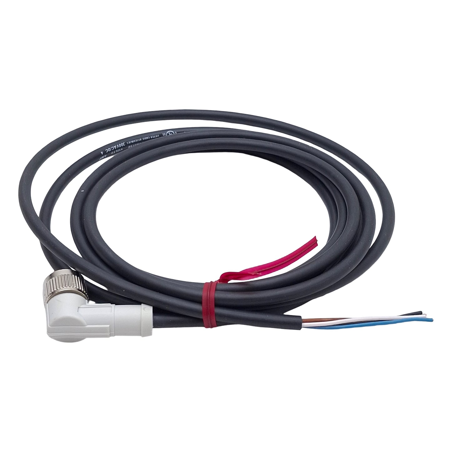 New Keyence OP-87640 Connector Cable, 4-Pin M12 L-Shape Female to Flying Leads, 2m