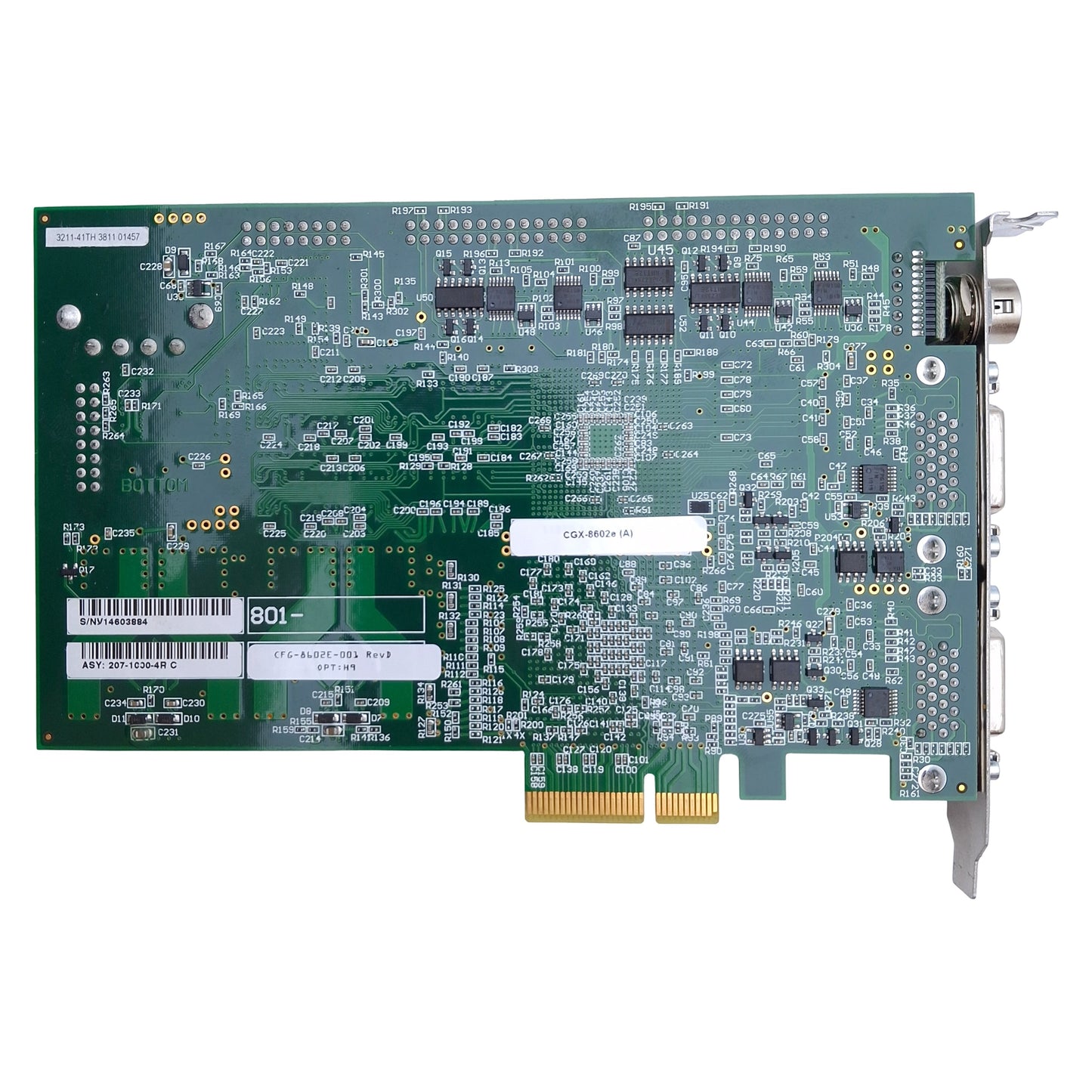 Used Cognex MVS-8602e Frame Grabber Card, PCIe x4, 2x Camera Link @ 85MHz, 360MB/sec