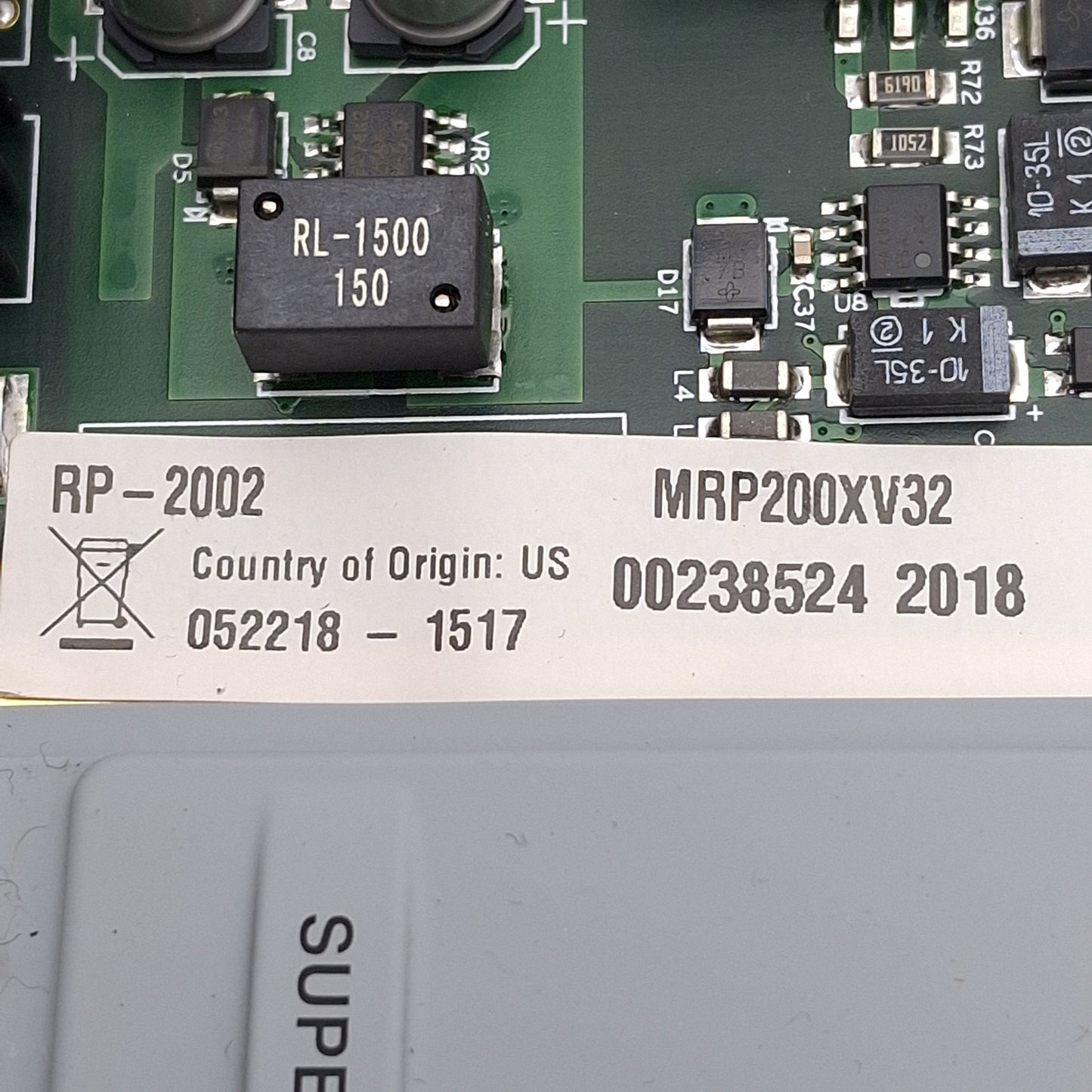 Used Honeywell RP-2002 Notifier Agent Release Control Board & Chassis, 120VAC