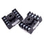 New – Open box Lot of 2 Custom Connector 0T08-PC Relay Sockets, 8-Pin Octal, 600V 10A, DIN Rail
