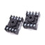 New – Open box Lot of 2 Custom Connector 0T08-PC Relay Sockets, 8-Pin Octal, 600V 10A, DIN Rail