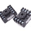 New – Open box Lot of 2 Custom Connector 0T08-PC Relay Sockets, 8-Pin Octal, 600V 10A, DIN Rail