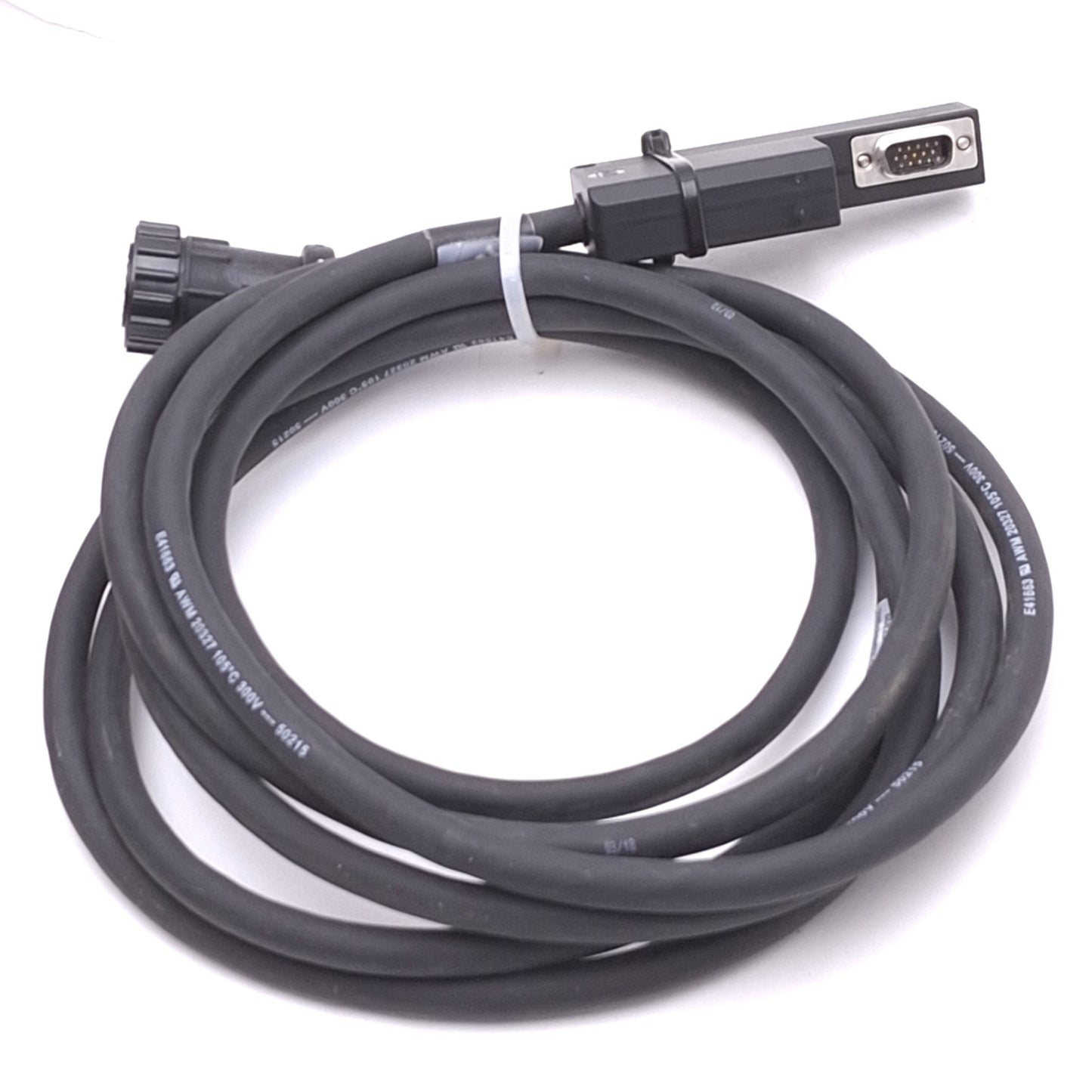 Used Allen Bradley 2090-CFBM6DF-CBAA05 Kinetix Motor Encoder Feedback Cable, 5m