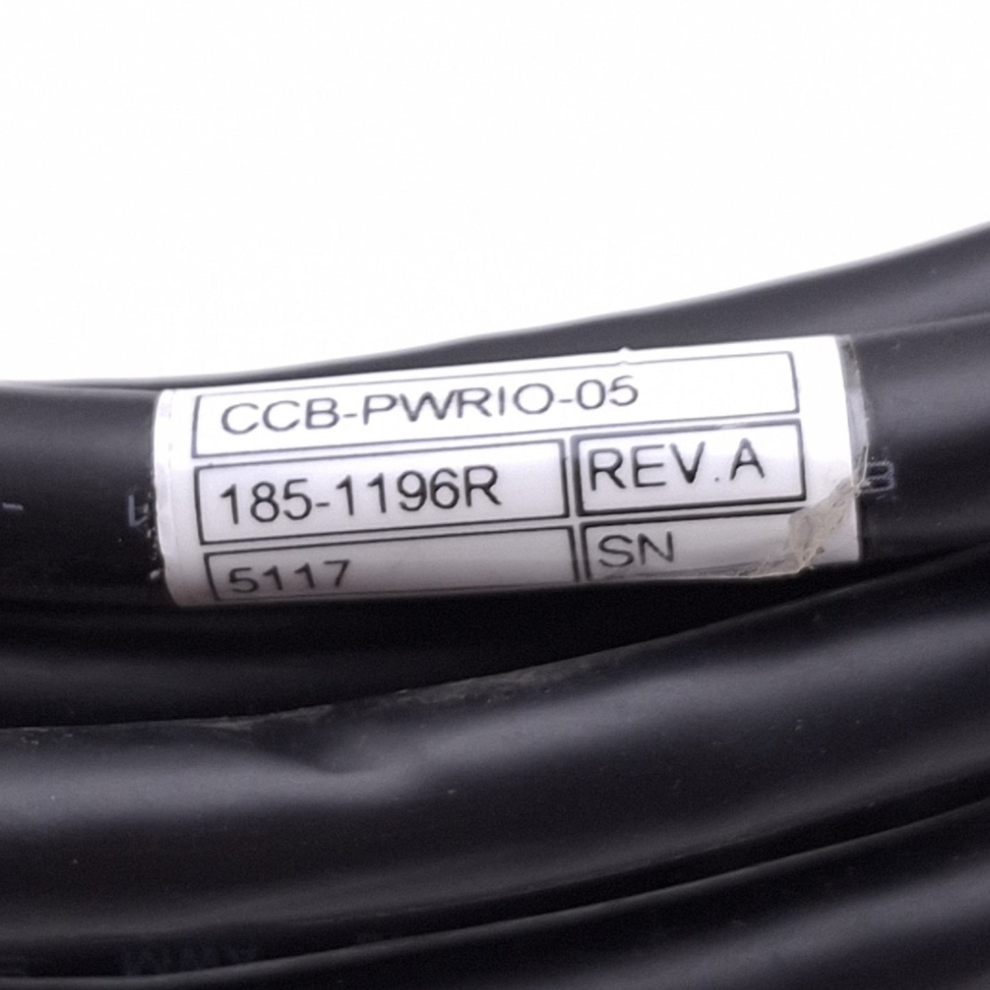 Used COGNEX CCB-PWRIO-05 185-1196R Rev A Breakout Cable, M12 12-Pin, 5m Length
