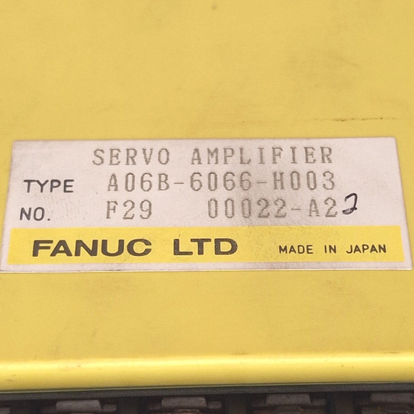 Used Fanuc A06B-6066-H003 AC Servo Amplifier C Series, 200-230VAC 3ph, 12A 1.5kW Max