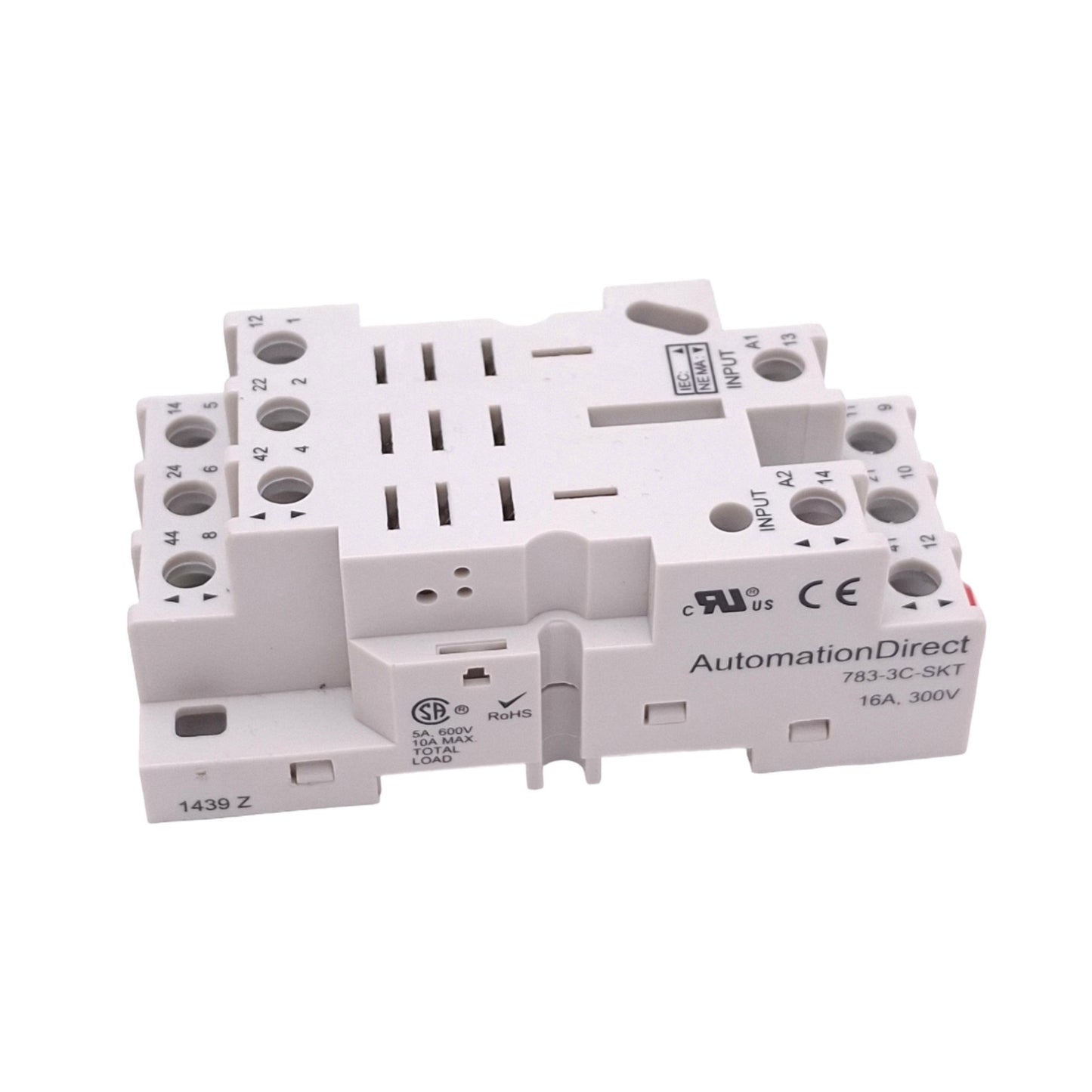 New – Open box Automation Direct 783-3C-SKT Relay Socket, 11-Pin Blade, 300V 16A, DIN Rail