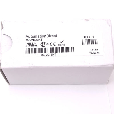 New Automation Direct 750-2C-SKT Relay Socket, 8-Pin Octal, 300V 16A, DIN Rail