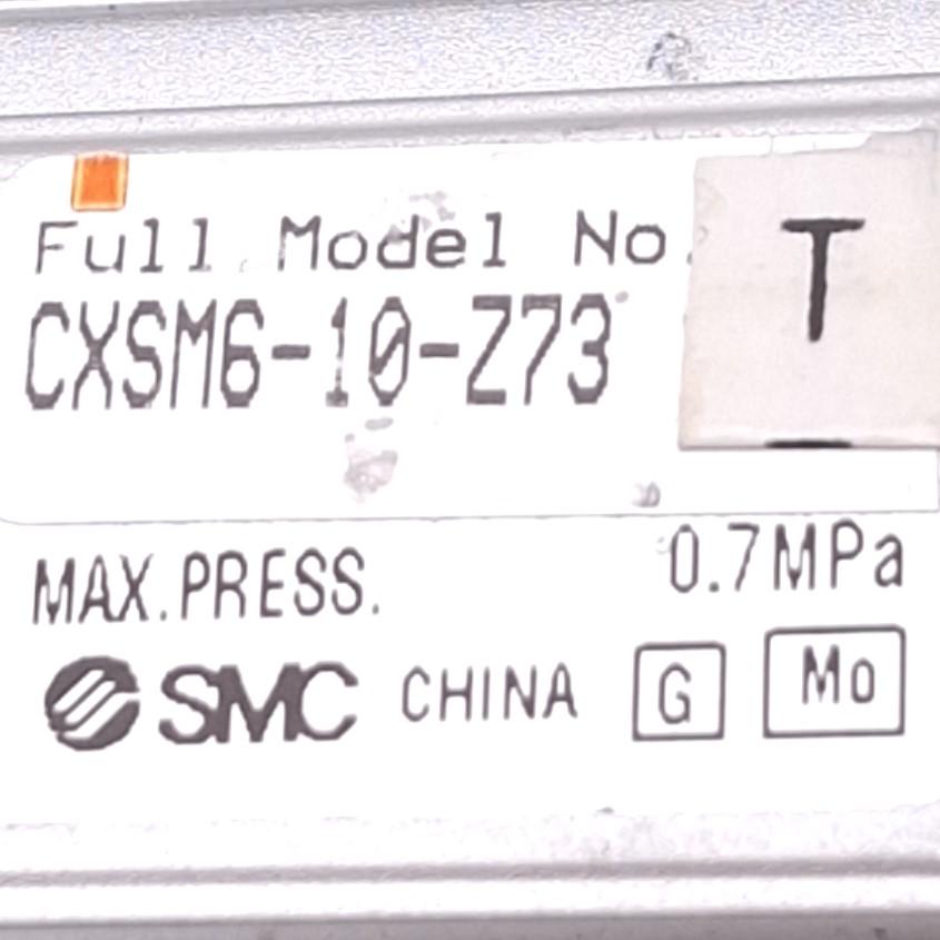 Used SMC CXSM6-10-Z73 Guided Cylinder, 6mm Bore, 10mm Stroke, M5, 0.7MPa Max