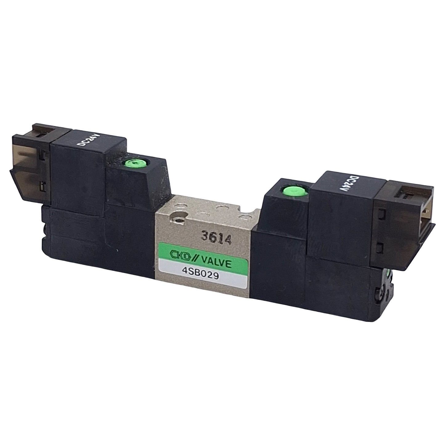 Used CKD 4SB029 Double Solenoid Valve Sub-Plate Mount, 2-Position, 0.7MPa, 24VDC Coil