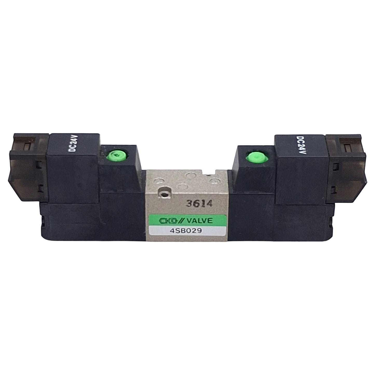 Used CKD 4SB029 Double Solenoid Valve Sub-Plate Mount, 2-Position, 0.7MPa, 24VDC Coil