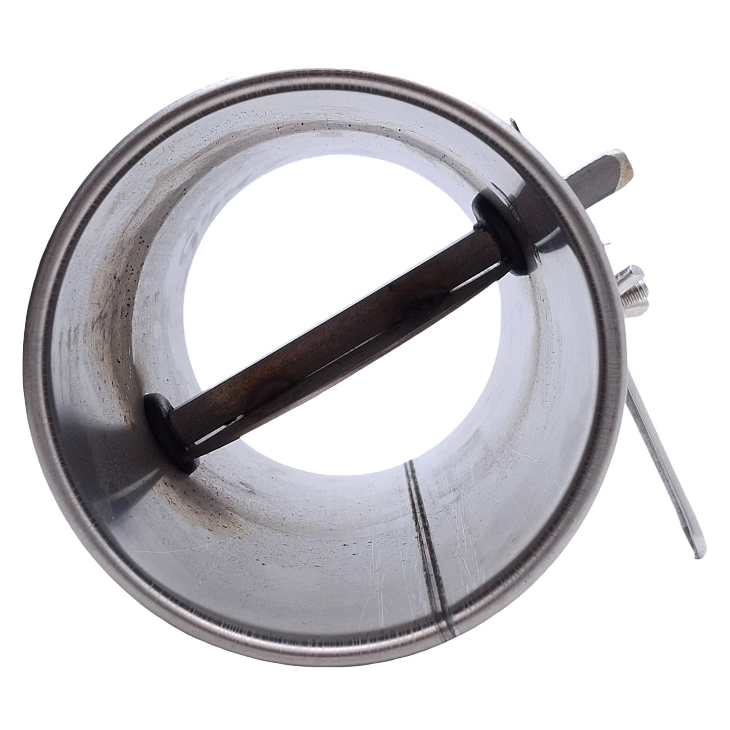 Used Nordfab 3208 Stainless Steel Butterfly Valve ø4in ID, 8in Length, 0.2in Roll