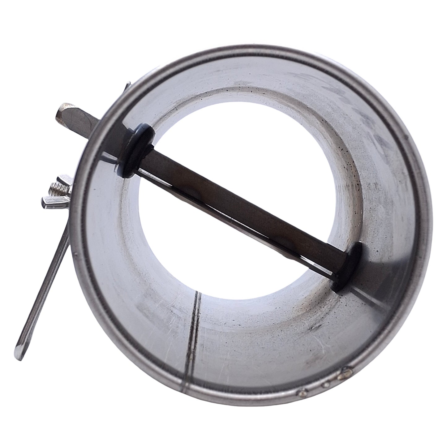 Used Nordfab 3208 Stainless Steel Butterfly Valve ø4in ID, 8in Length, 0.2in Roll