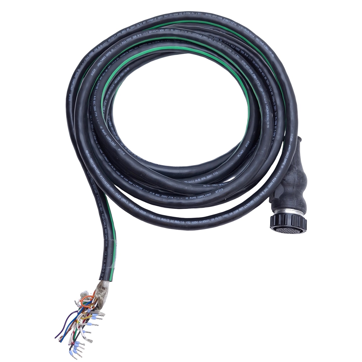 Used Flex-Cable FC-CFBM6DF-CBAF-M005 Feedback Cable 28-Pin to Flying Leads, 19ft