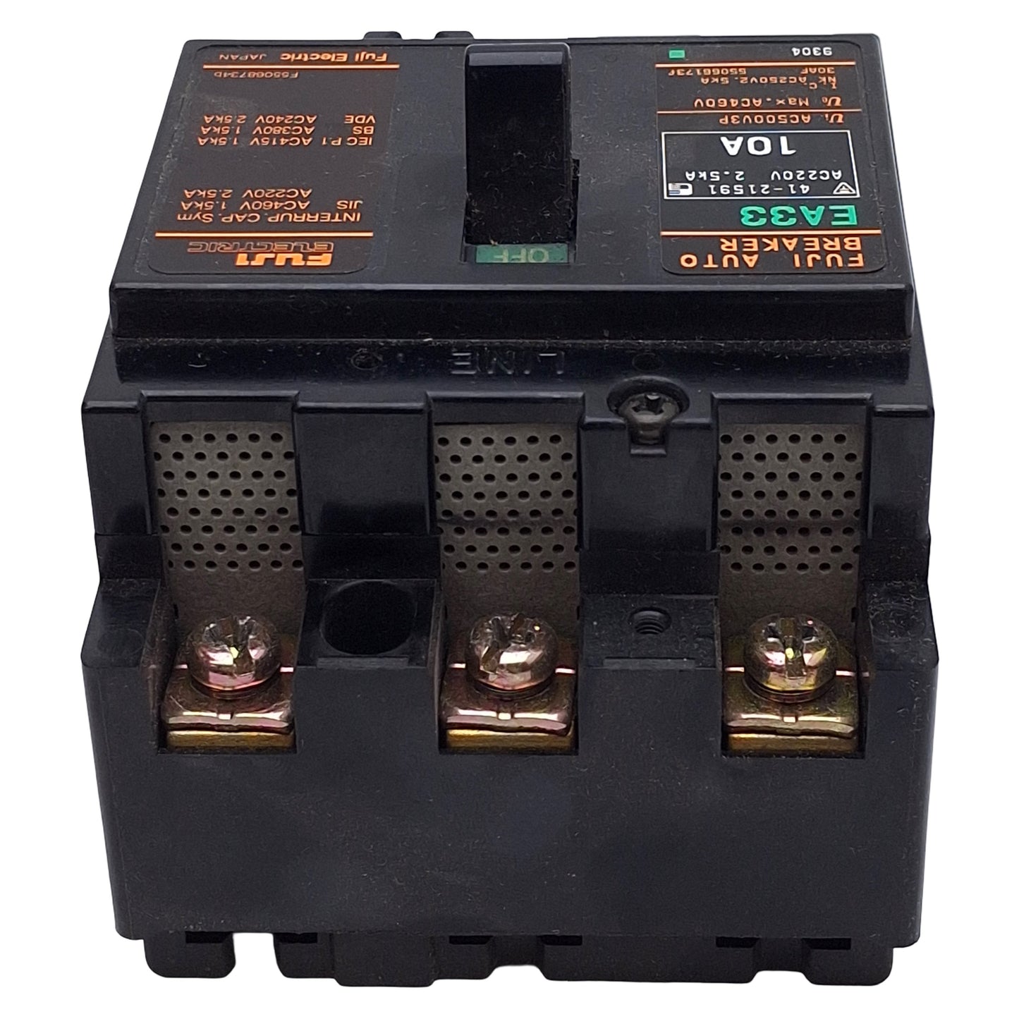 Used Fuji Electric EA33 10A BB3AEA-010 Circuit Breaker, 3-Pole, 10A 220-460VAC