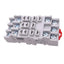 Used Dayton 5X853N Relay Socket, 11-Pin Blade, 15A 300V Max, DIN Rail