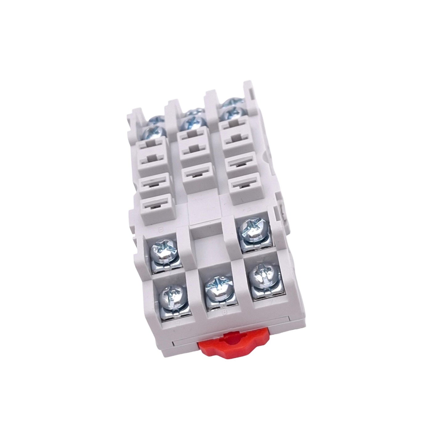 Used Dayton 5X853N Relay Socket, 11-Pin Blade, 15A 300V Max, DIN Rail