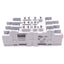 Used Dayton 5X853N Relay Socket, 11-Pin Blade, 15A 300V Max, DIN Rail
