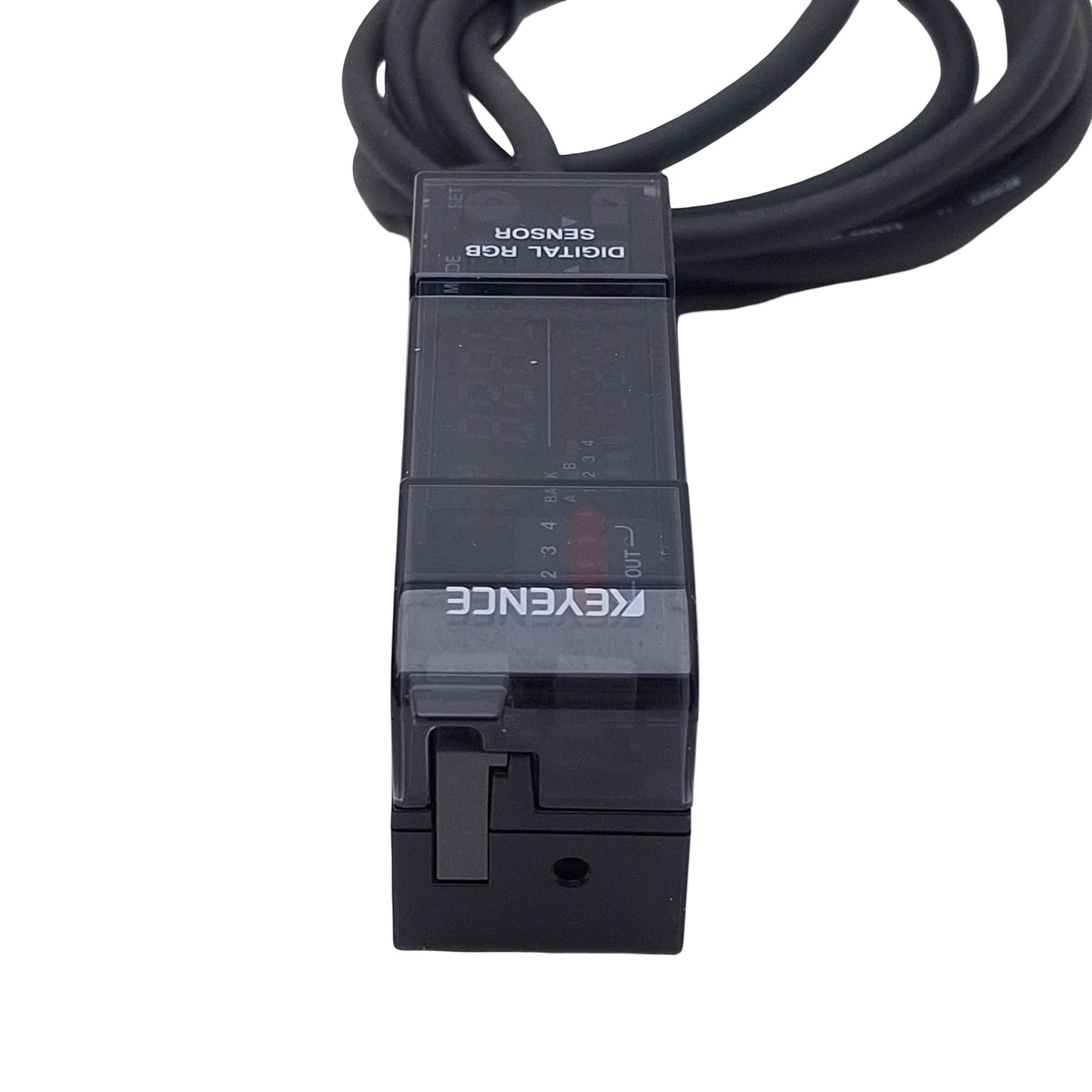 Used Keyence CZ-V21AP Fiber Optic Amplifier Unit, PNP Out, 24VDC, 8-Wire Leads, 1.3m