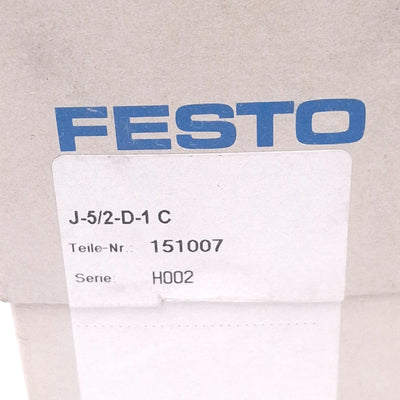New Festo J-5/2-D-1 C Pneumatic Valve, 5/2-Way Bistable, 1200L/min 16bar Max