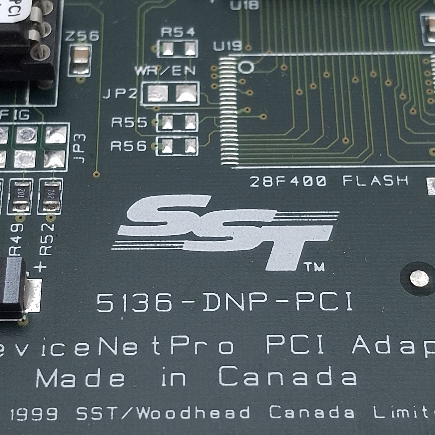 Used SST 5136-DNP-PCI V1.2.1 DeviceNetPro PCI Interface Card, 32-Bit 256Kbytes, 24VDC