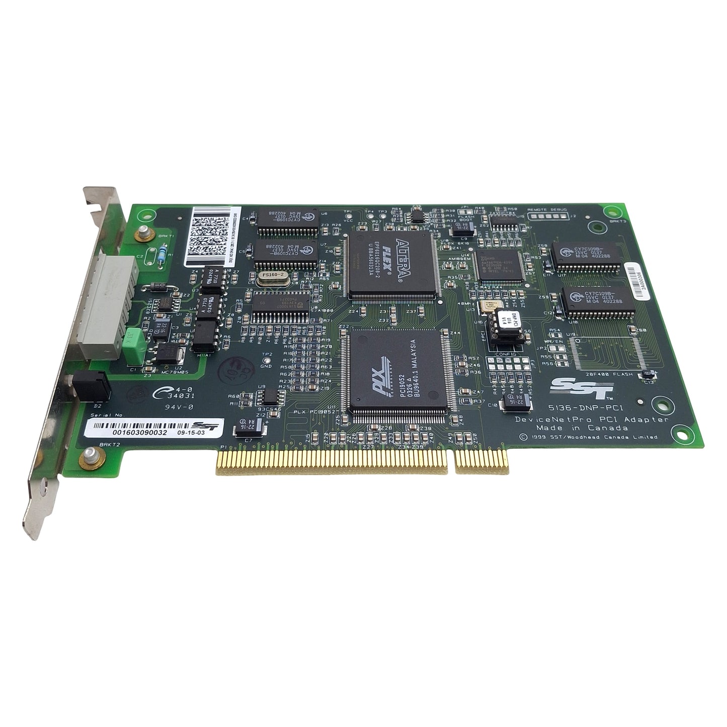Used SST 5136-DNP-PCI V1.2.1 DeviceNetPro PCI Interface Card, 32-Bit 256Kbytes, 24VDC